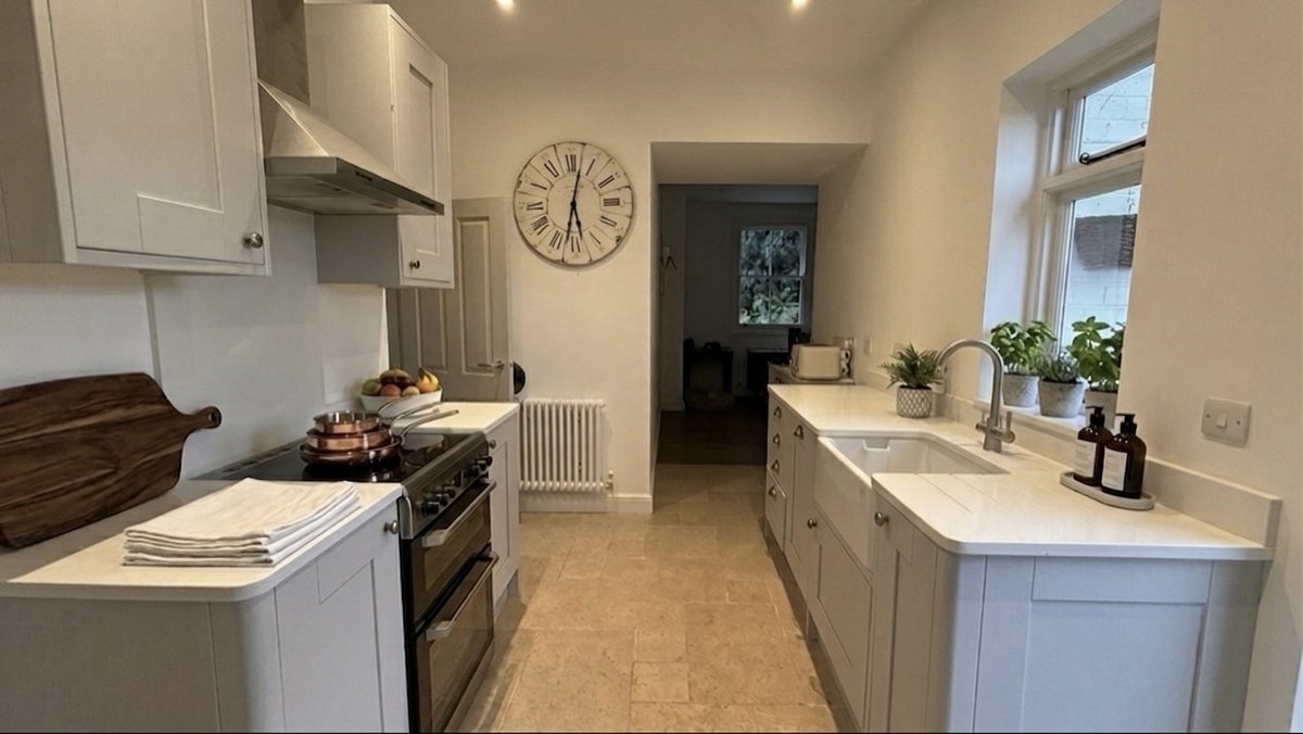Kitchen after a Fresh Nest visit — spotless surfaces and styled details
